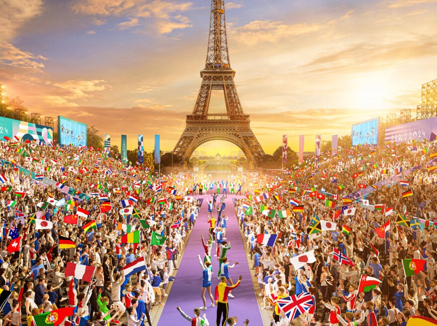 défilé des Jeux Olympique 2024 devant la tour Eifel