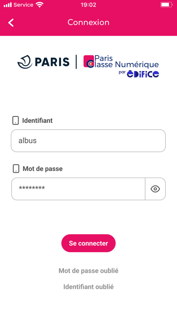 application Paris Classe Numérique