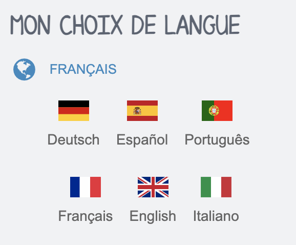 Choisir sa langue sur ONE et NEO.