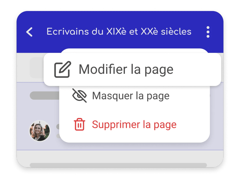 Cours et Wiki mobile : modifier la page.