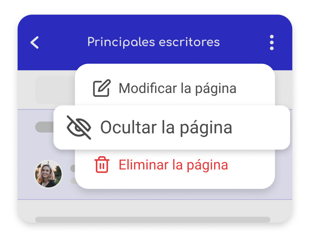 Ocultar o hacer visibles páginas - edición de Cursos y Wiki 