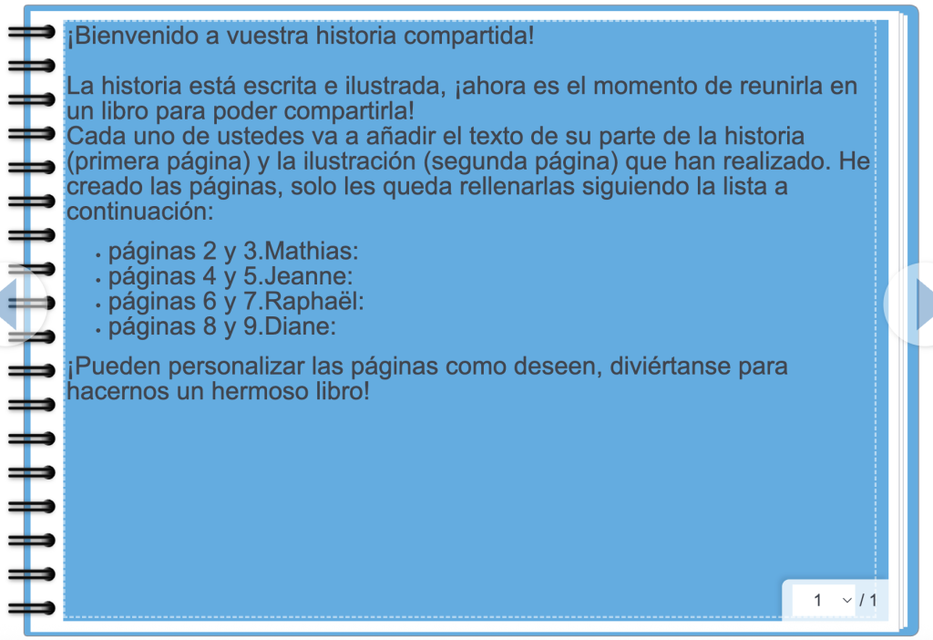 Una historia ilustrada colaborativa.