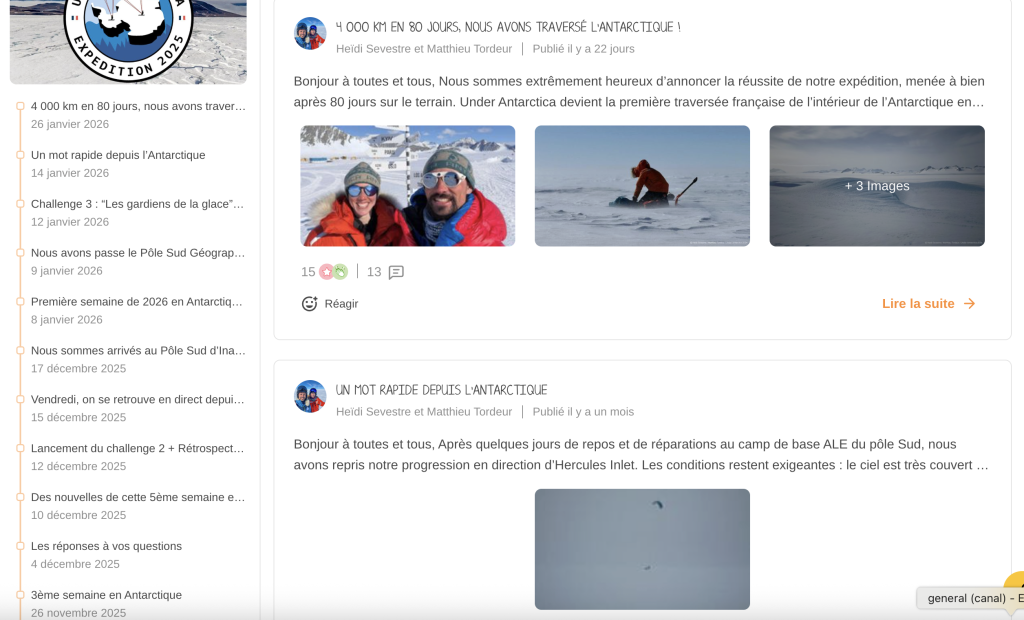 Le Blog Under Antarctica sur les ENT pour le premier degré d'Édifice.